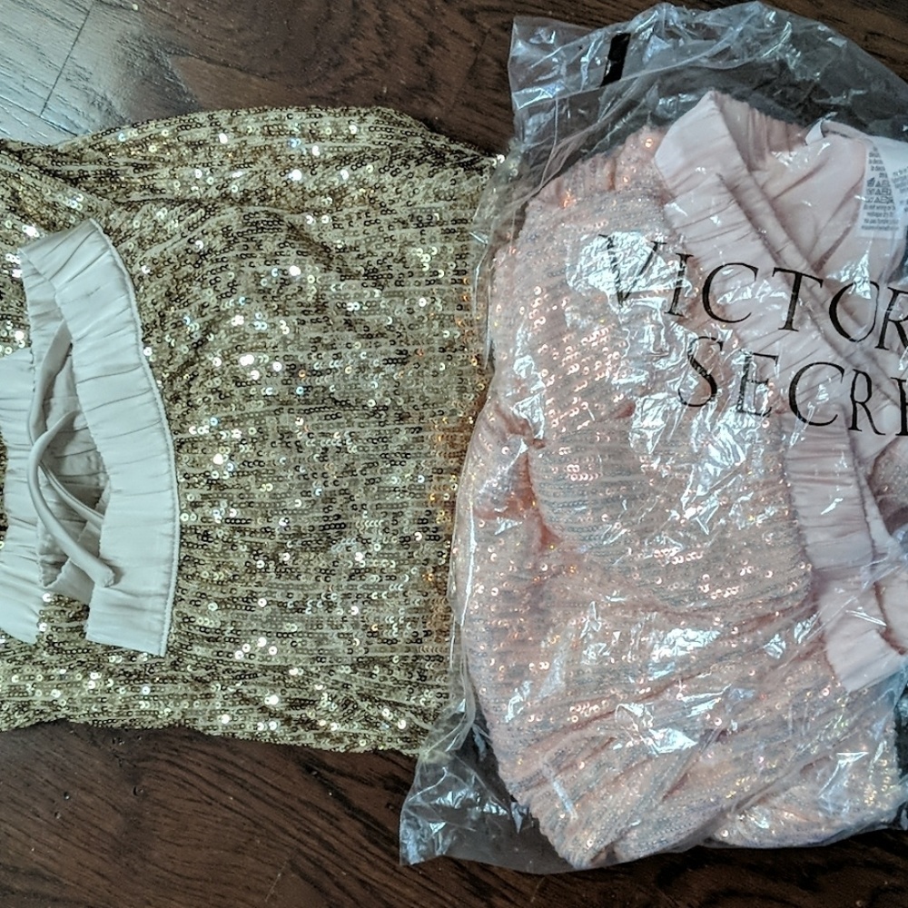 Sequin joggers 2 pair (1 size m, 1 size s)